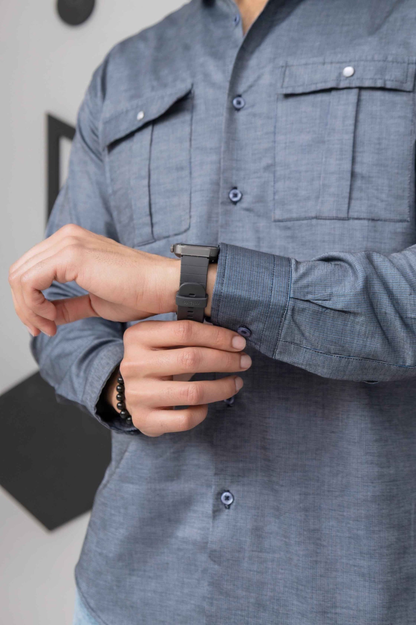 bluesh Grey Casual Shirt - Men's Fashion available at Ghar Mart Pakistan