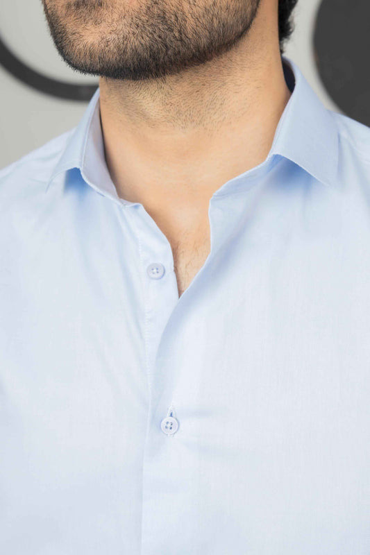 Sky Blue Dress Shirt - Men's Fashion available at Ghar Mart Pakistan