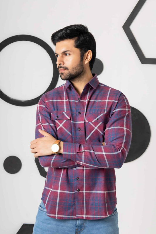 Pink Spinal Check Shirt - Men's Fashion available at Ghar Mart Pakistan