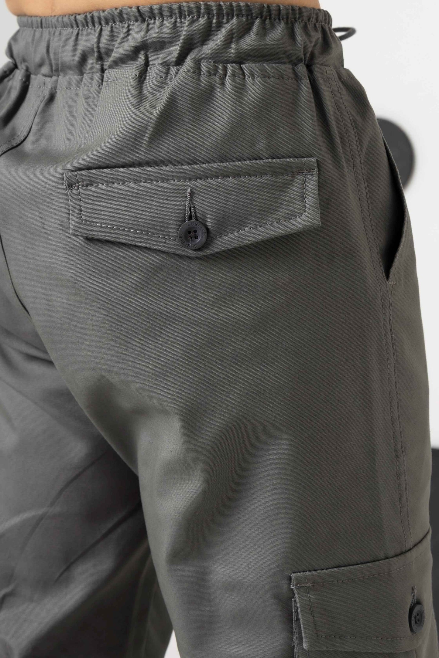 Zinc Grey Comfort Canves Cargo - Men's Fashion available at Ghar Mart Pakistan