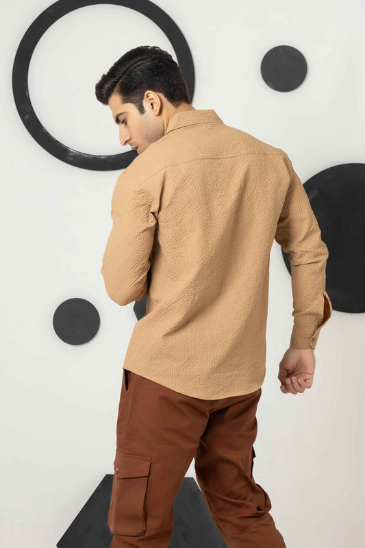 Carnelian Skin bubble Casual Shirt - Men's Fashion available at Ghar Mart Pakistan