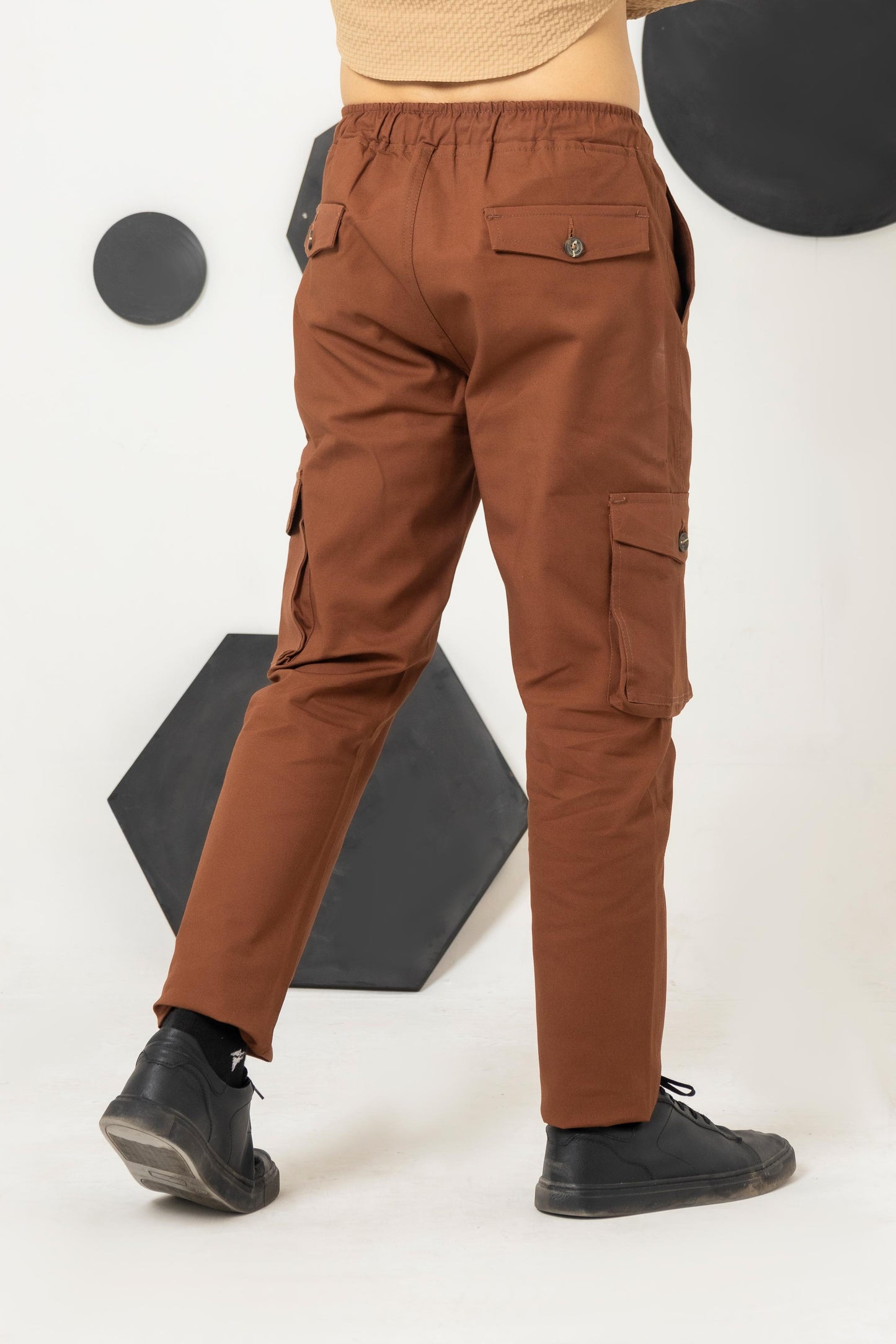Mars Brown Comfort Canves Cargo - Men's Fashion available at Ghar Mart Pakistan