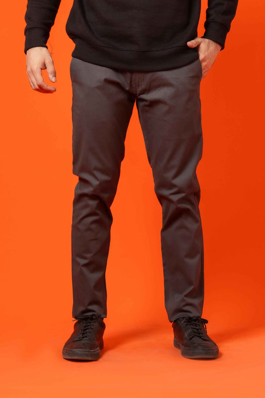 Charcoal Grey Cotton Pant Regular Fit - Men's Fashion available at Ghar Mart Pakistan
