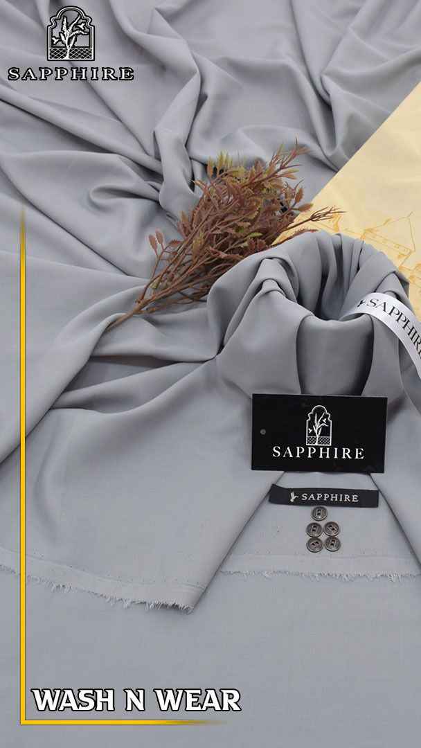 Sapphire Wash & Wear Gents Unstitched Suit Summer Collection 2026 – 4 Meter Cutt - Men's Fashion available at Ghar Mart