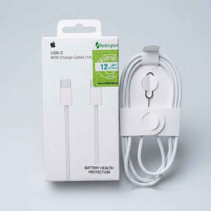 Official Apple USB-C Charge Cable (1m) – 60W Power Delivery, Braided Design - Mobile Accessories available at Ghar Mart
