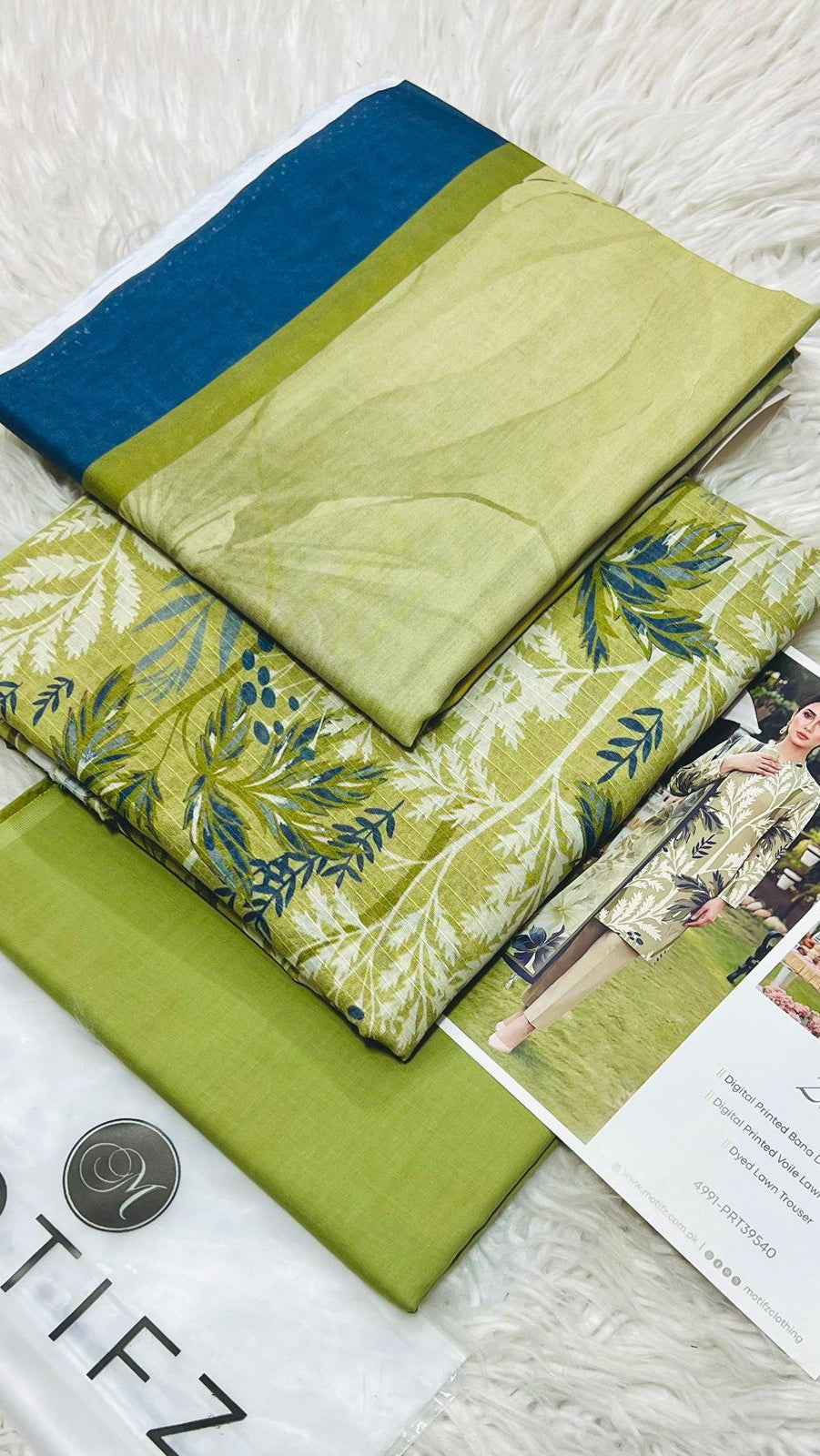 Motifz Premium Lawn 3PC Printed Suit 2026 with Voil Dupatta – Unstitched #0128 - Women's Fashion available at Ghar Mart