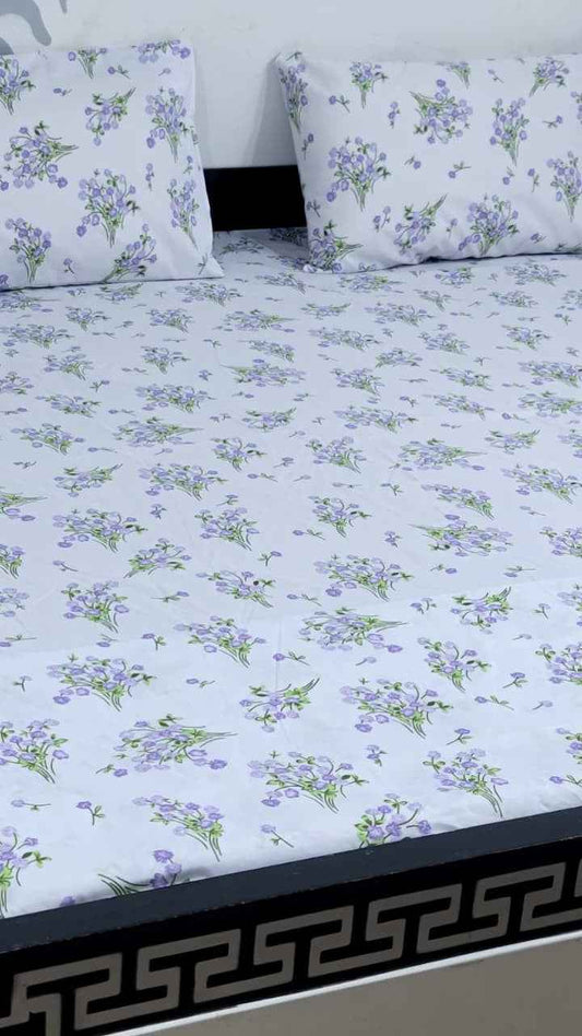 Export Quality Pure Cotton King Size Bedsheet Set with Pillow Covers – Double Be - Home & Living available at Ghar Mart