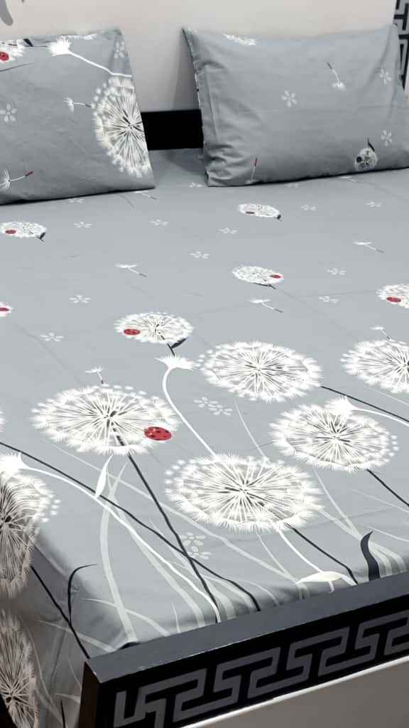 Export Quality Pure Cotton King Size Bedsheet Set with Pillow Covers – Double Be - Home & Living available at Ghar Mart