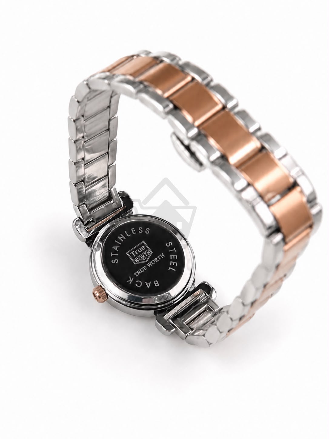 True Worth Ladies Two-Tone Bracelet Watch – Green Dial