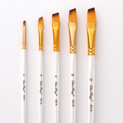 Keep Smiling 5-Piece Artist Paint Brush Set – Versatile Paintbrushes for Acrylic - Painting Brushes available at Ghar