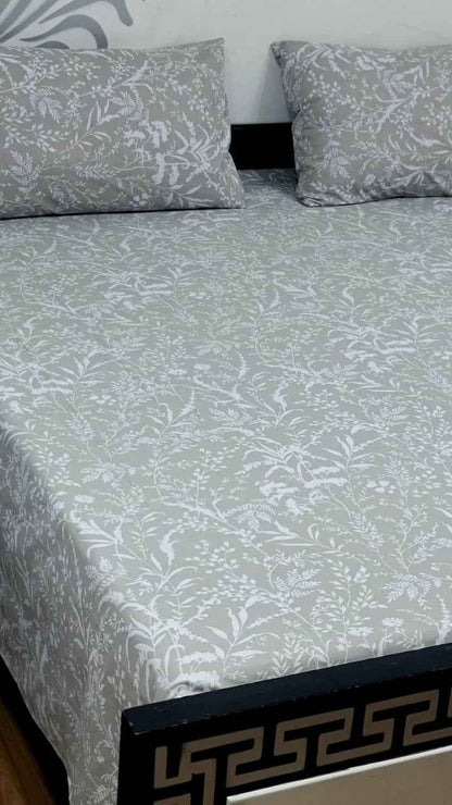 Export Quality Pure Cotton King Size Bedsheet Set with Pillow Covers – Double Be - Home & Living available at Ghar Mart