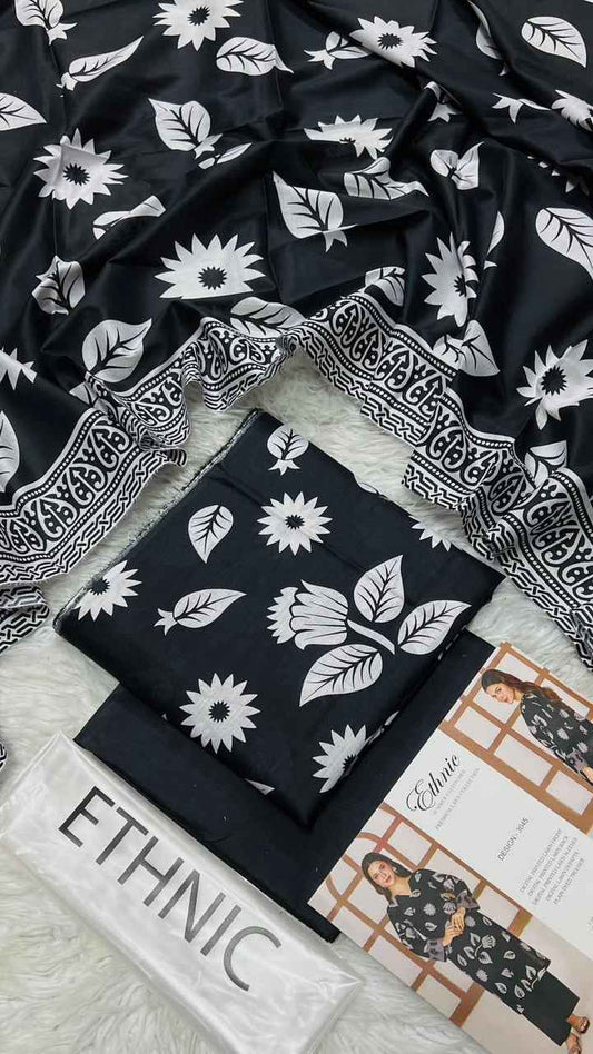 Mix Brand Embroidered Lawn 3PC Suit with Digital Printed Dupatta – Unstitched #0 - Women's Fashion available at Ghar