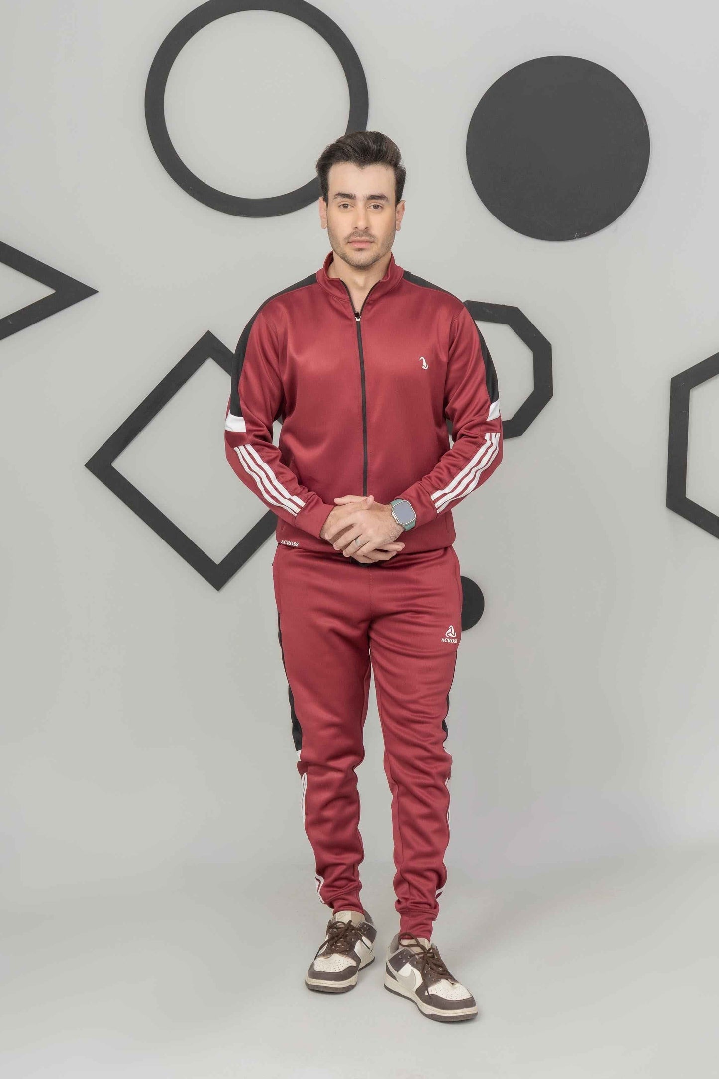 Antique Maroon Across Tracksuit - Ghar Mart Pakistan