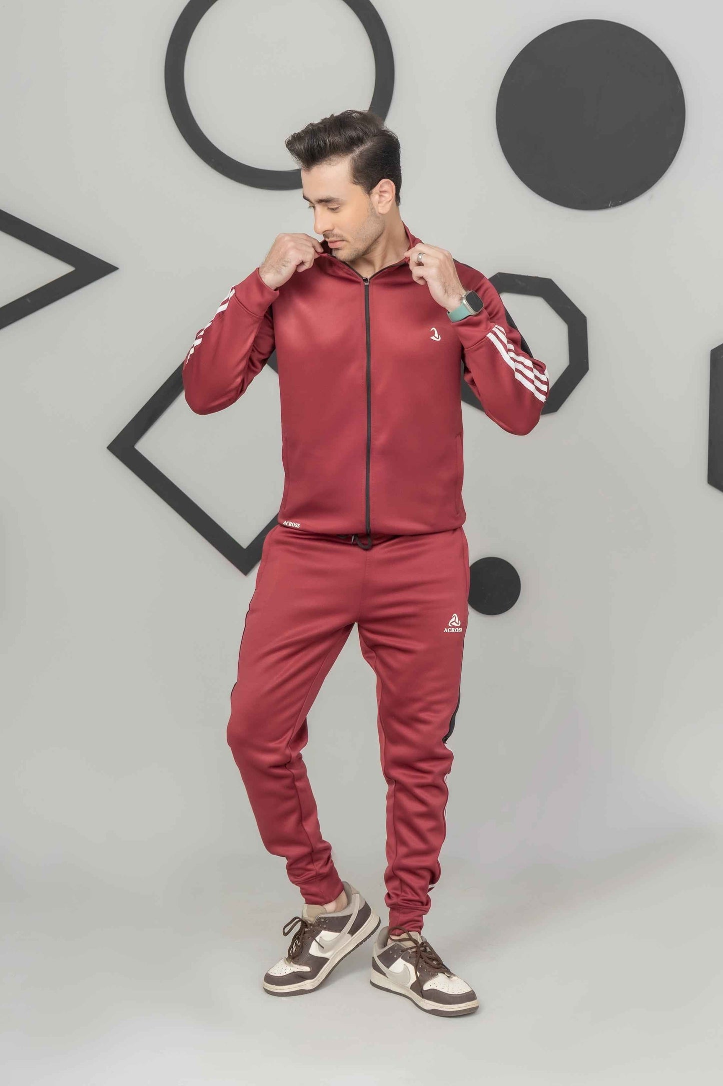 Antique Maroon Across Tracksuit - Ghar Mart Pakistan