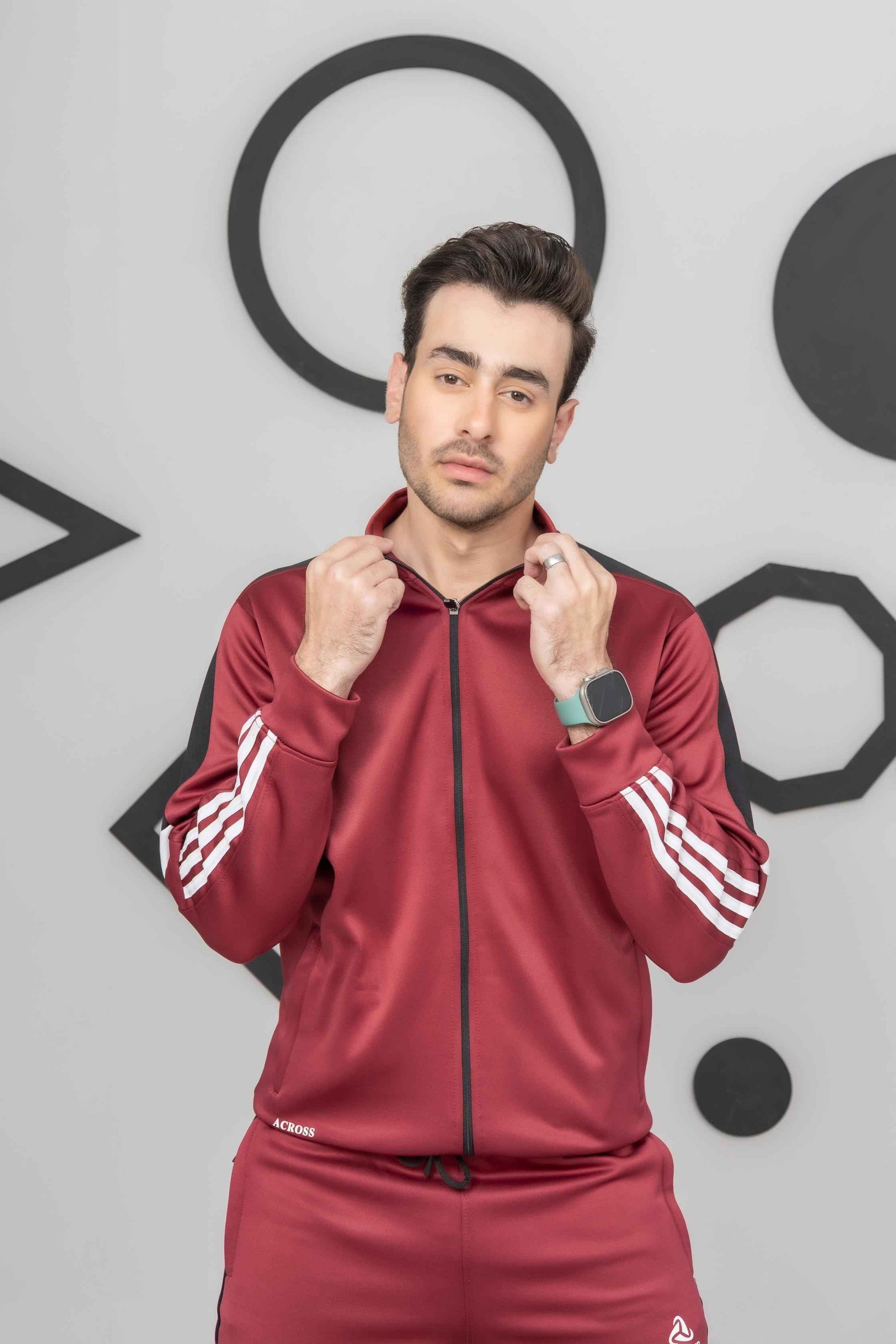 Antique Maroon Across Tracksuit - Ghar Mart Pakistan