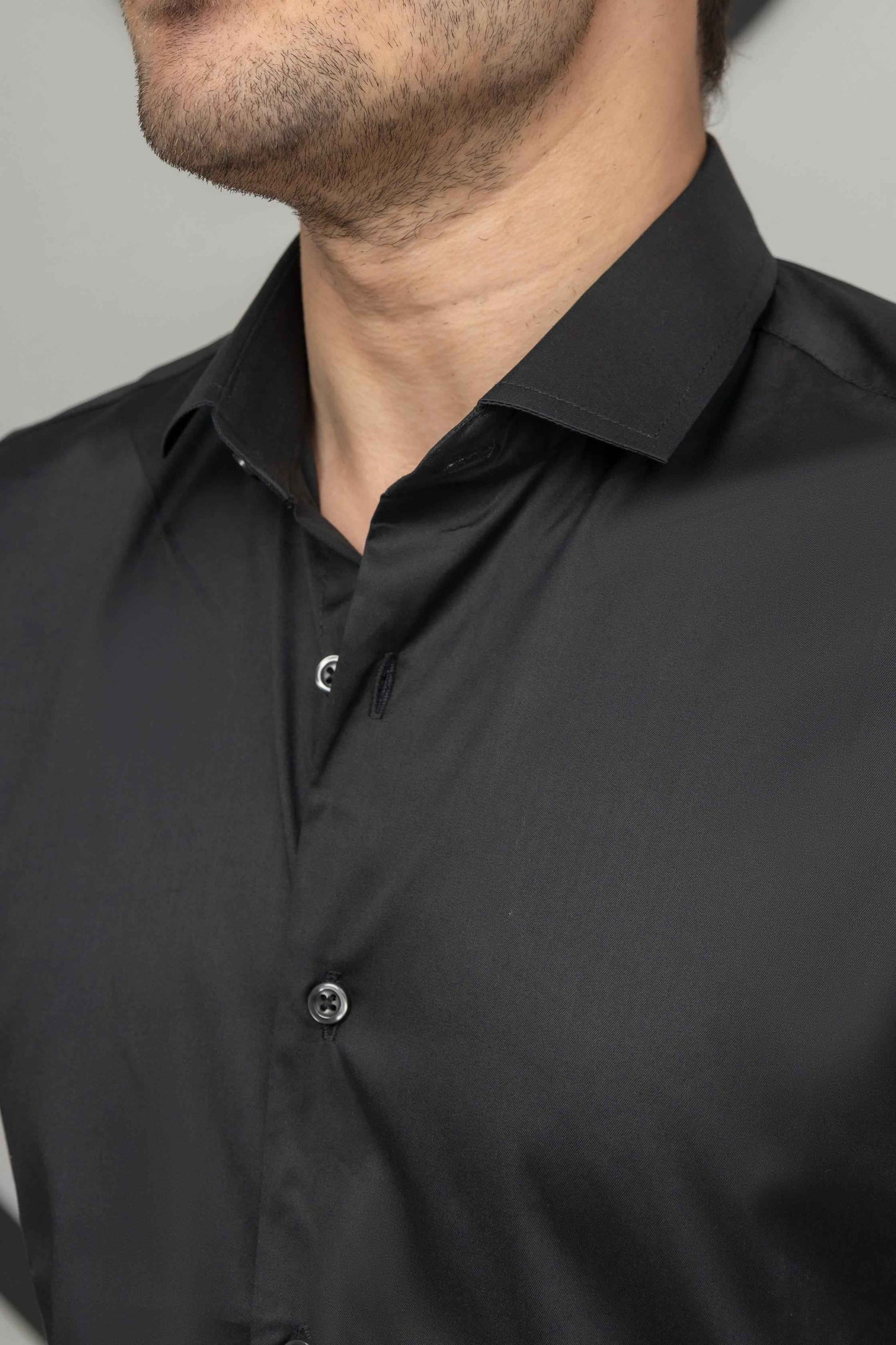 Black Dress Shirt - Men's Fashion available at Ghar Mart Pakistan