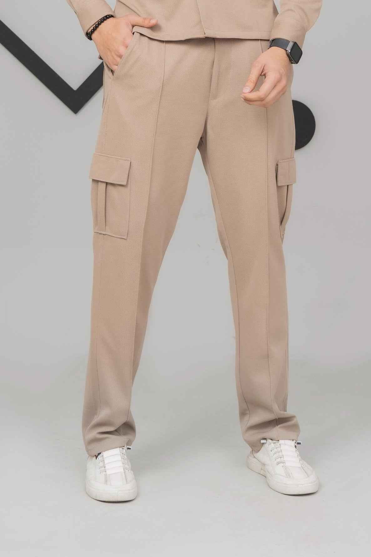 Beige 6 Pocket Trouser - Men's Fashion available at Ghar Mart Pakistan