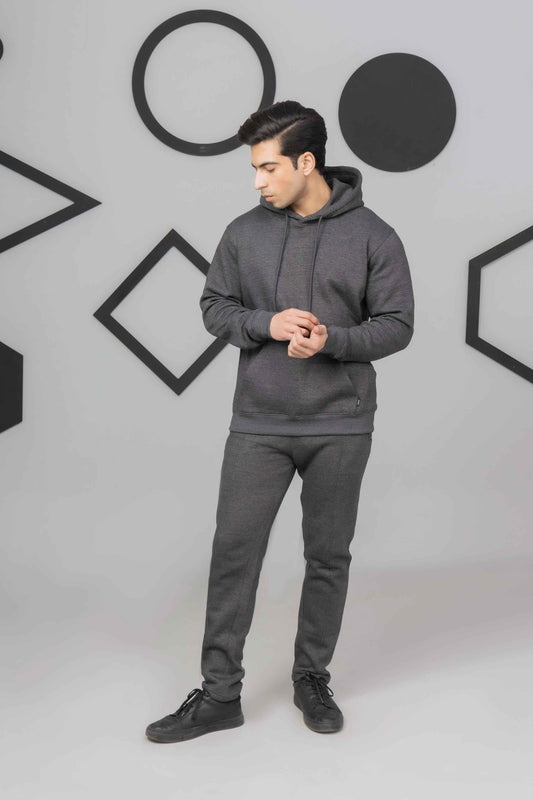 Dark Grey Flees Tracksuit - Ghar Mart Pakistan
