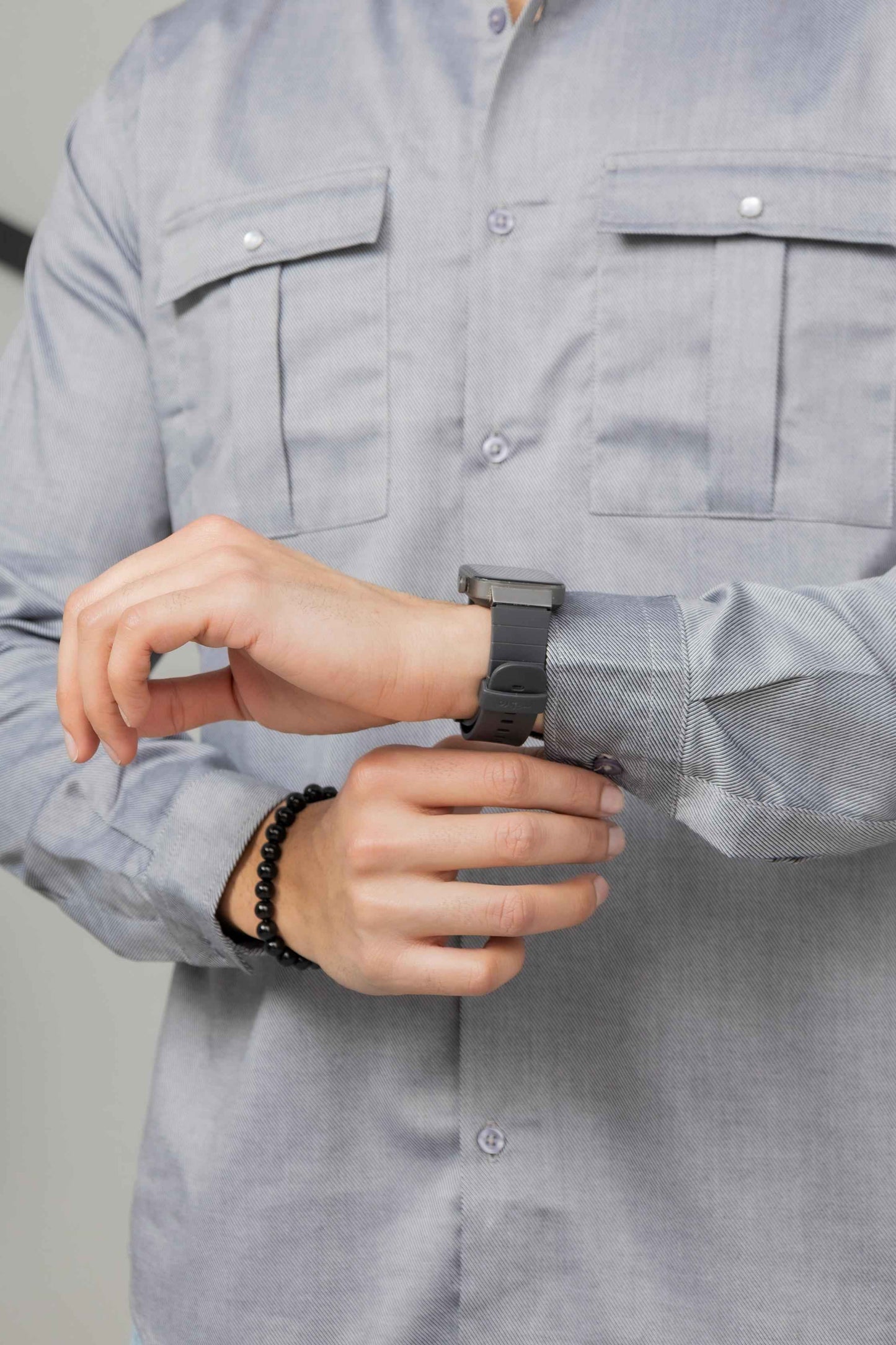Light Grey Casual Shirt - Men's Fashion available at Ghar Mart Pakistan