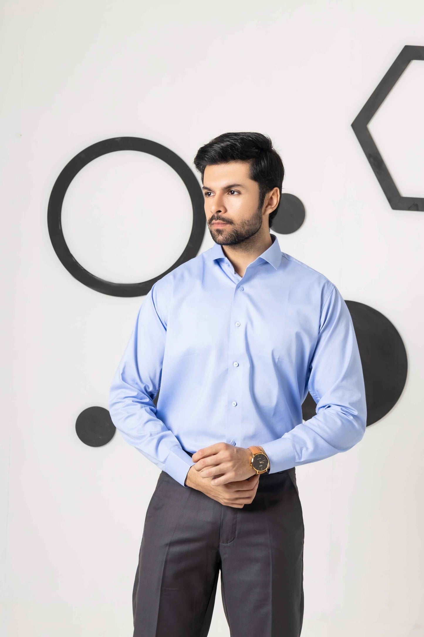 Sky Blue Dress Shirt - Men's Fashion available at Ghar Mart Pakistan