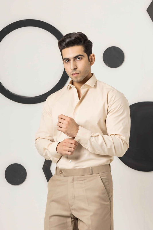 Beige Dress Shirt - Men's Fashion available at Ghar Mart Pakistan