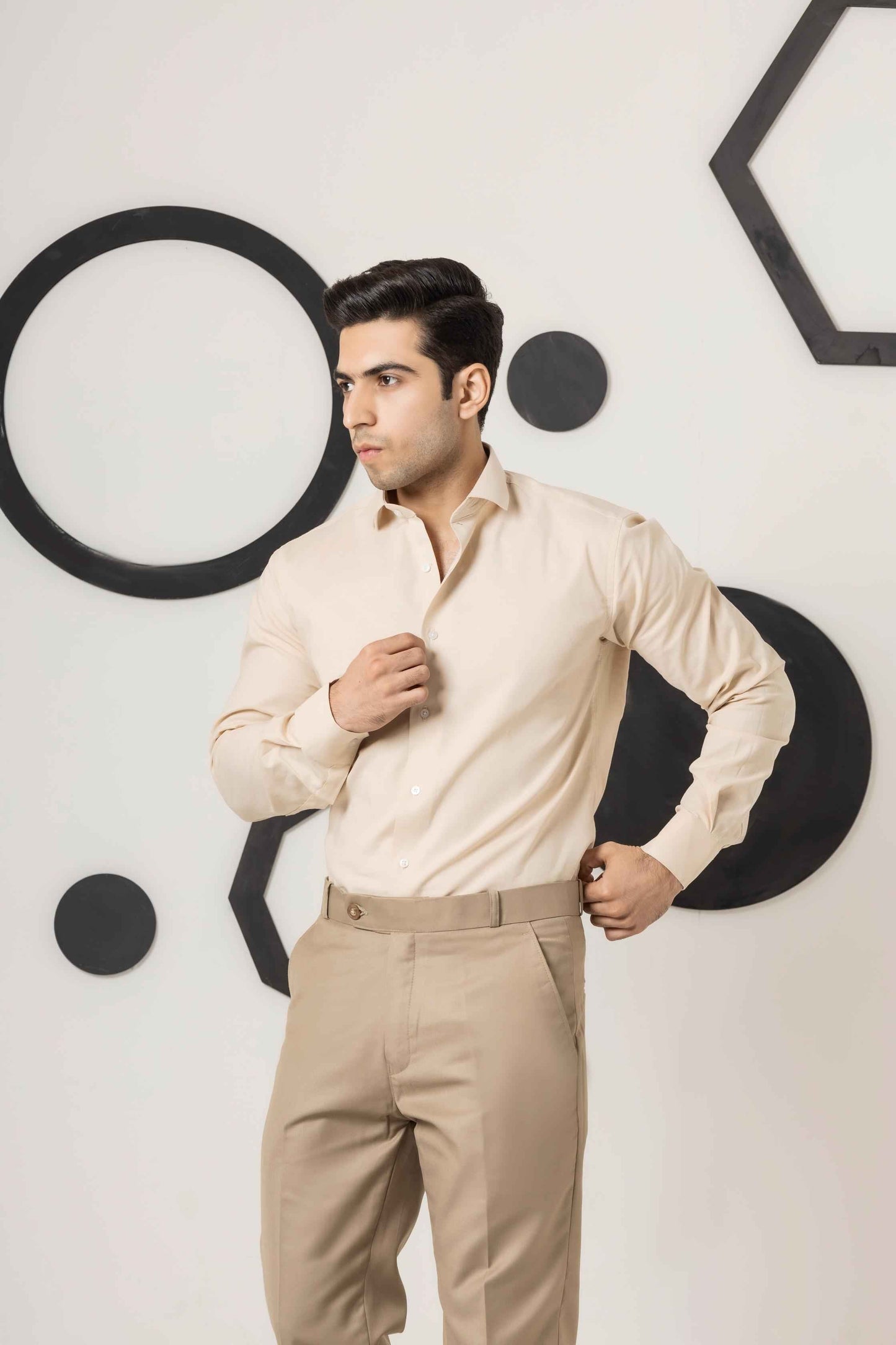 Beige Dress Shirt - Men's Fashion available at Ghar Mart Pakistan