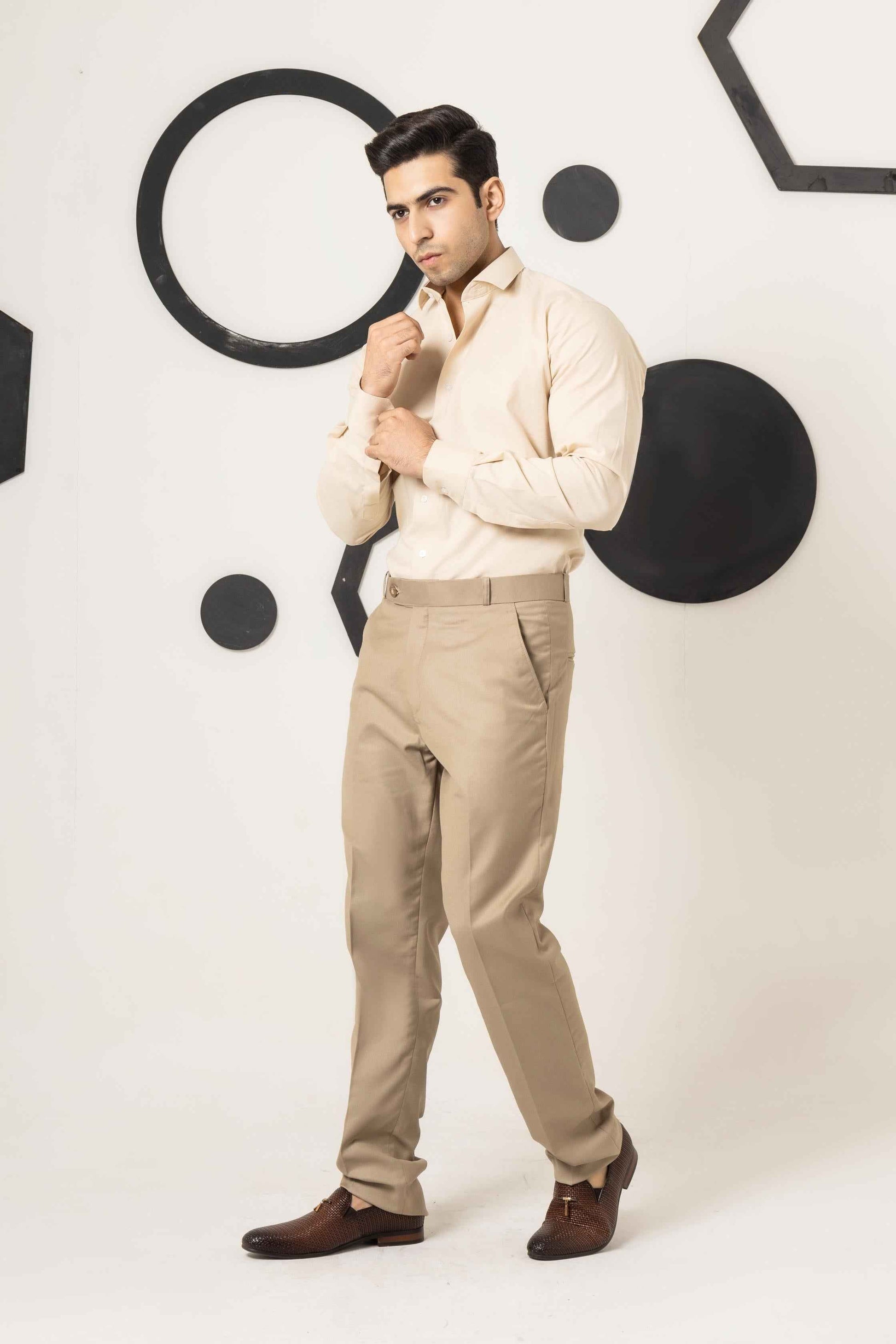 Beige Dress Pant - Men's Fashion available at Ghar Mart Pakistan
