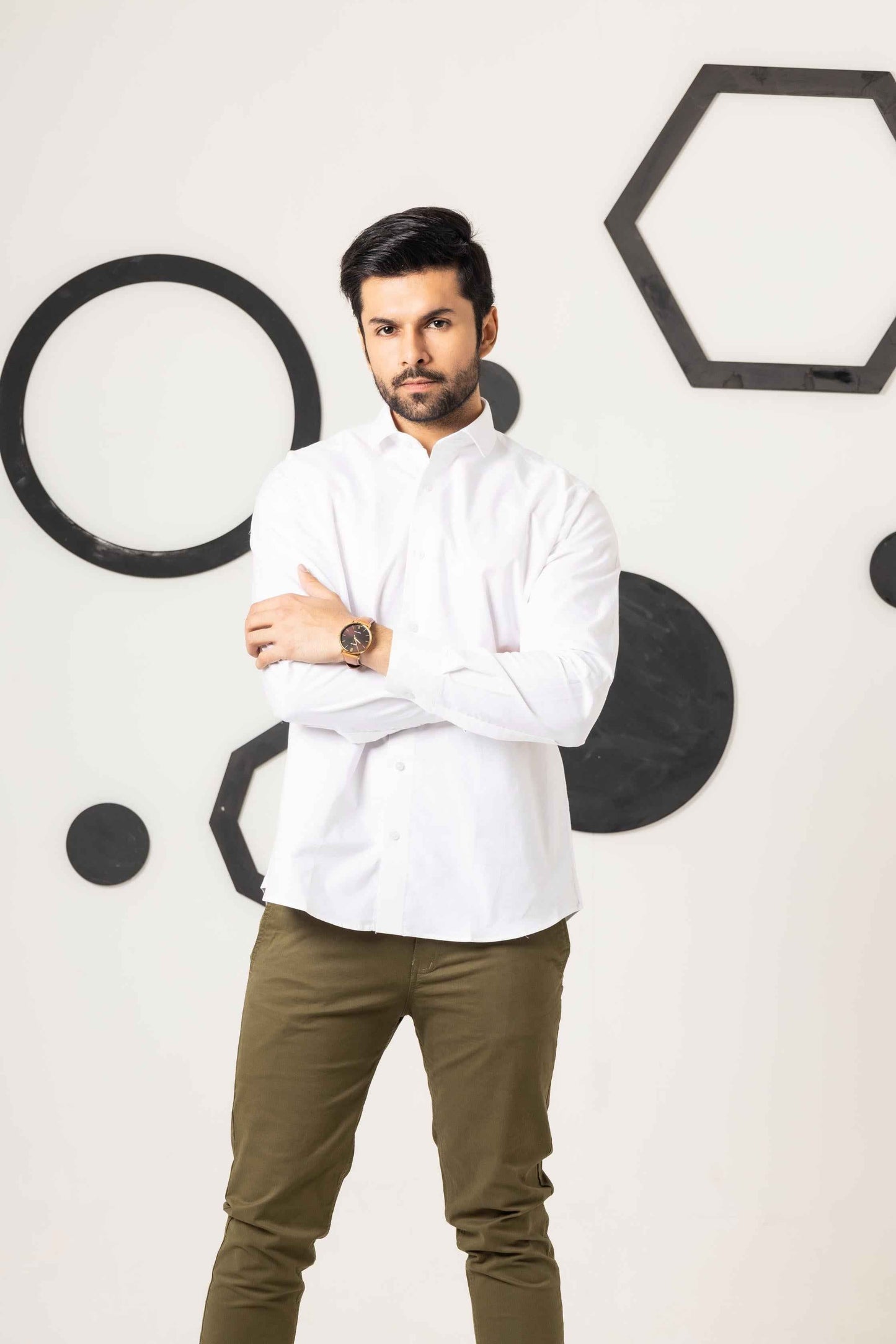 White Dress Shirt - Men's Fashion available at Ghar Mart Pakistan