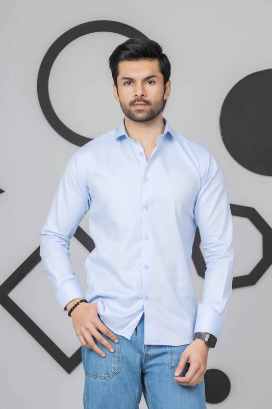 Sky Blue Dress Shirt - Men's Fashion available at Ghar Mart Pakistan