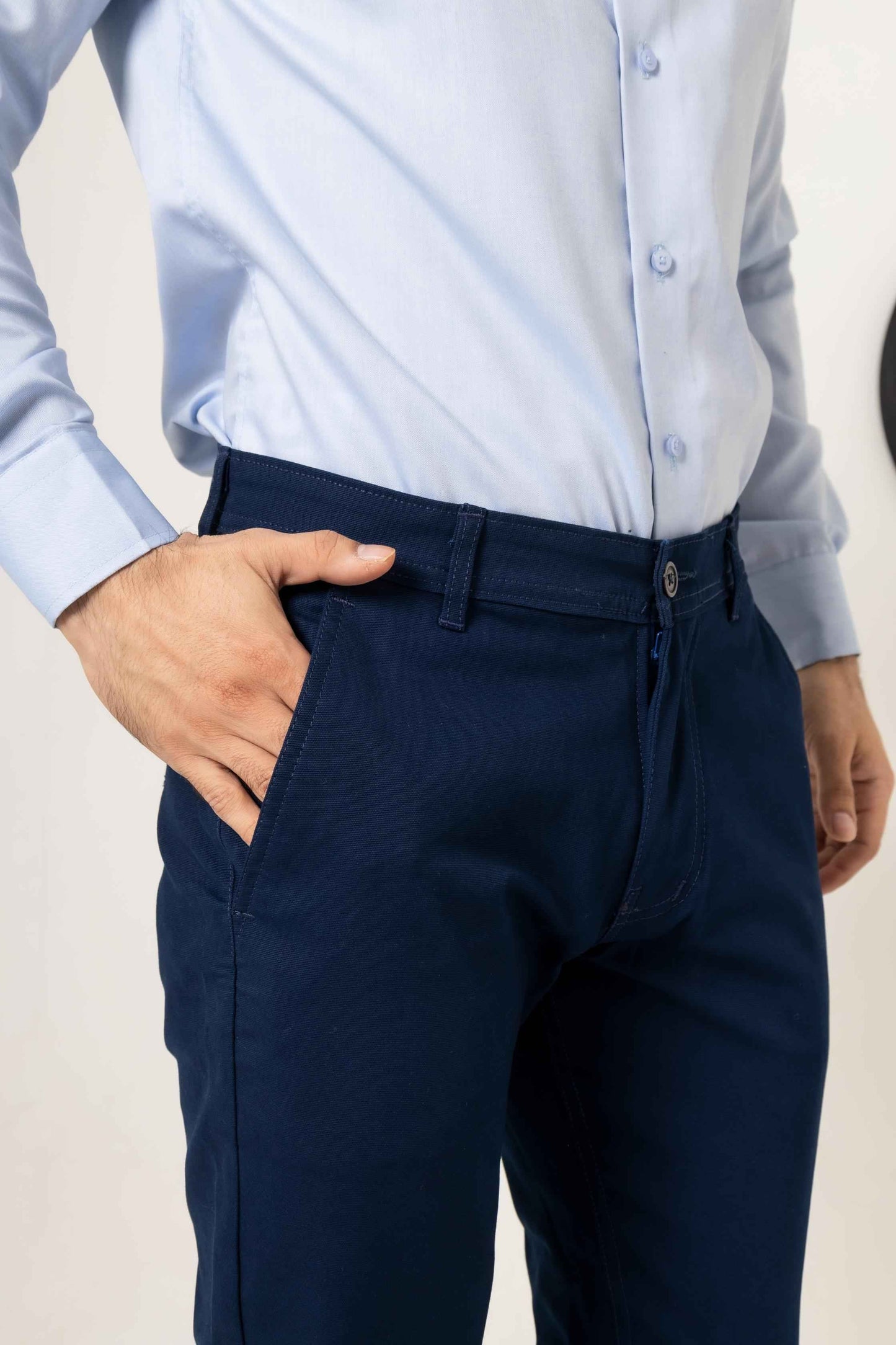 Desire Blue Cotton Pant Regular Fit - Men's Fashion available at Ghar Mart Pakistan