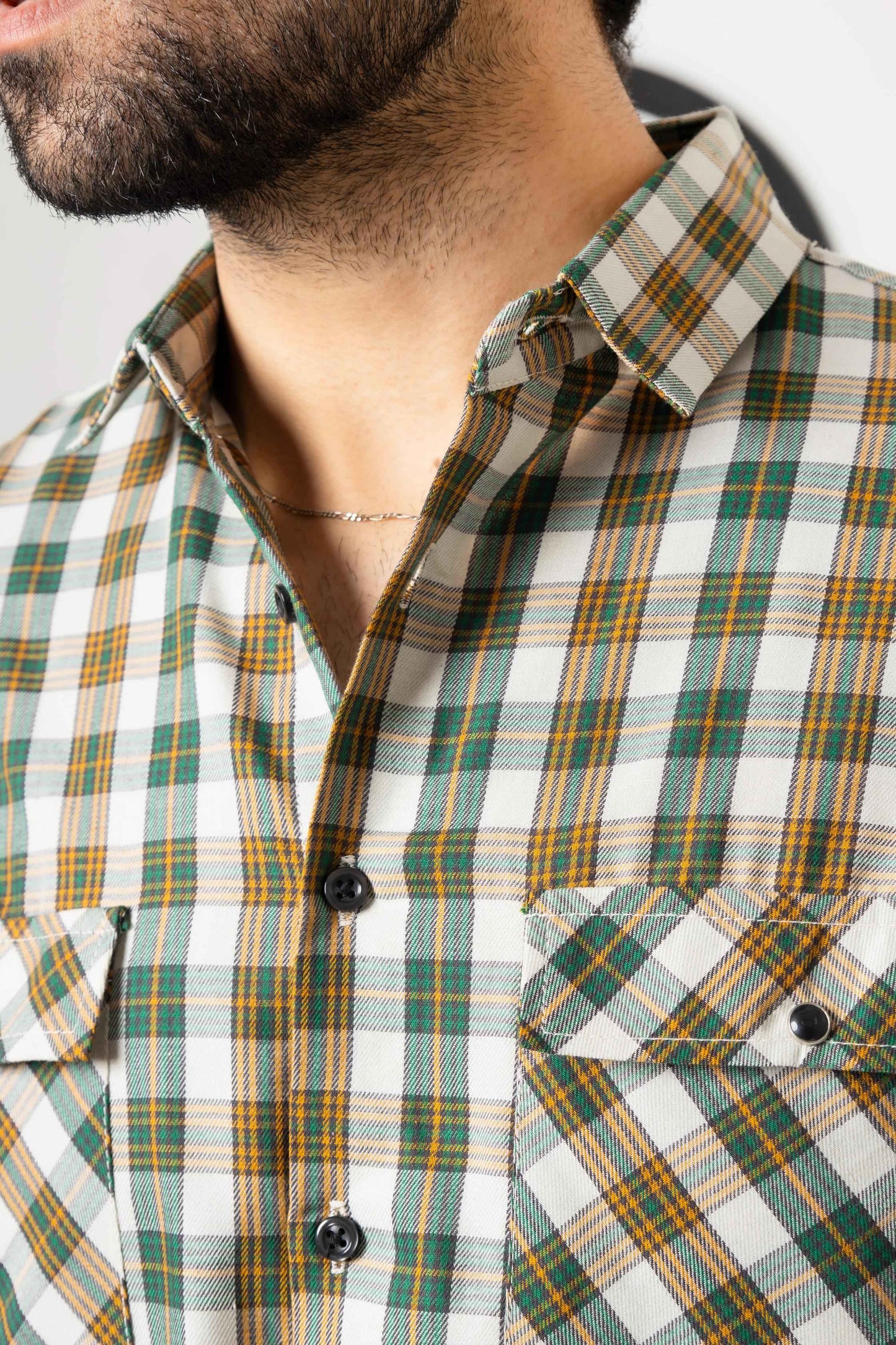 Leo Green Check Shirt