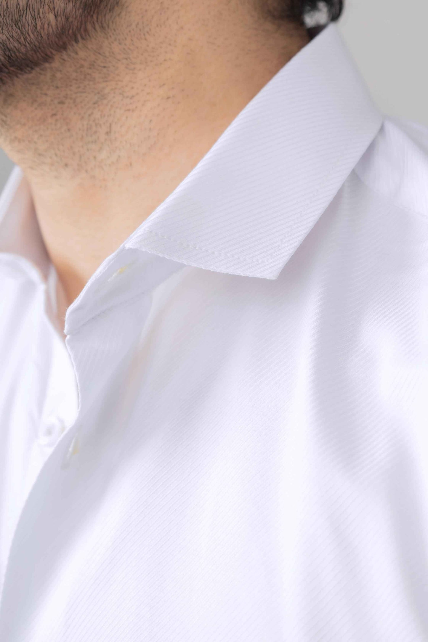 White Self Lining Dress Shirt - Men's Fashion available at Ghar Mart Pakistan
