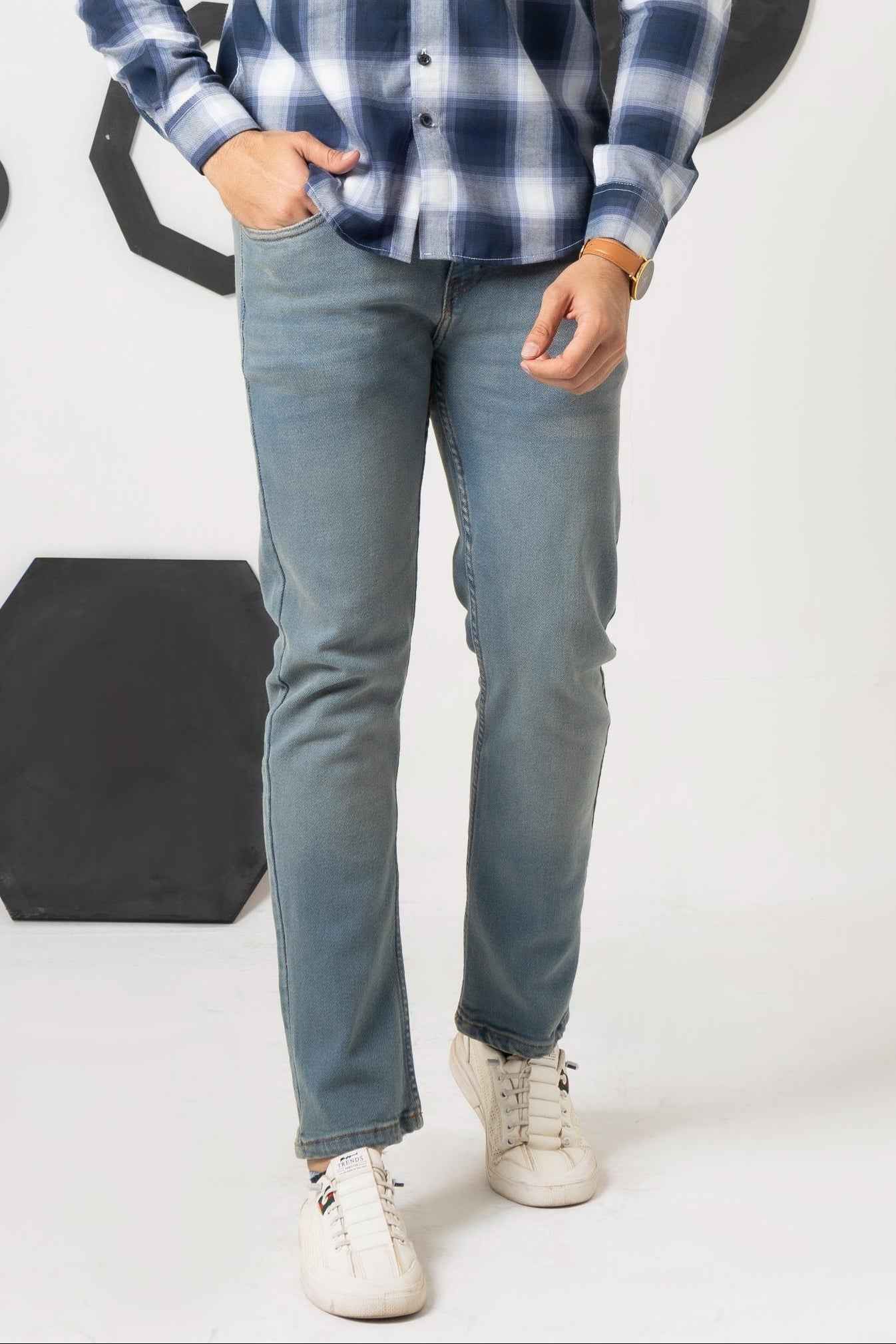 Pistachio Green Denim Jeans - Men's Fashion available at Ghar Mart Pakistan