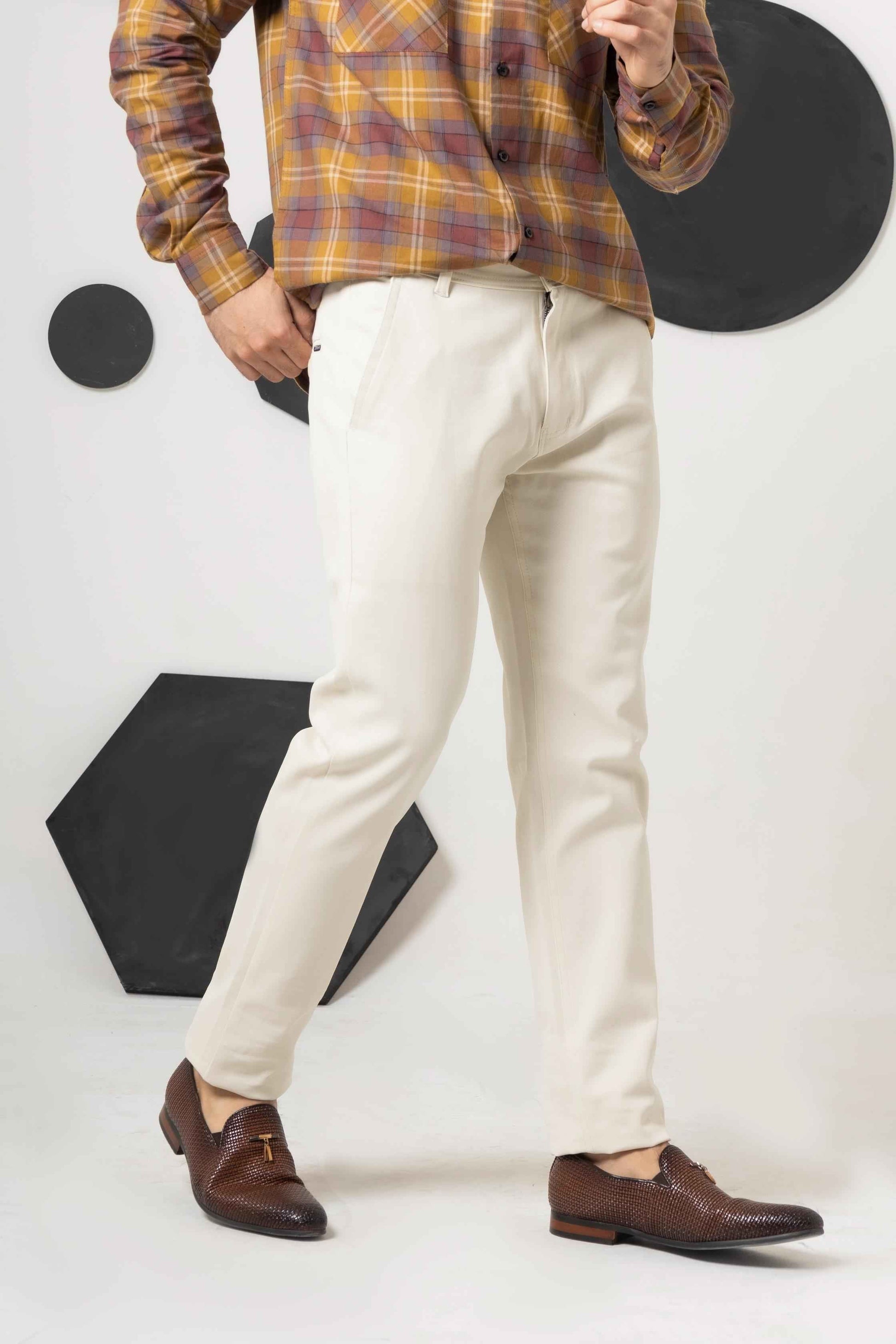 White Sapphire Regular Fit Cotton Pant - Men's Fashion available at Ghar Mart Pakistan