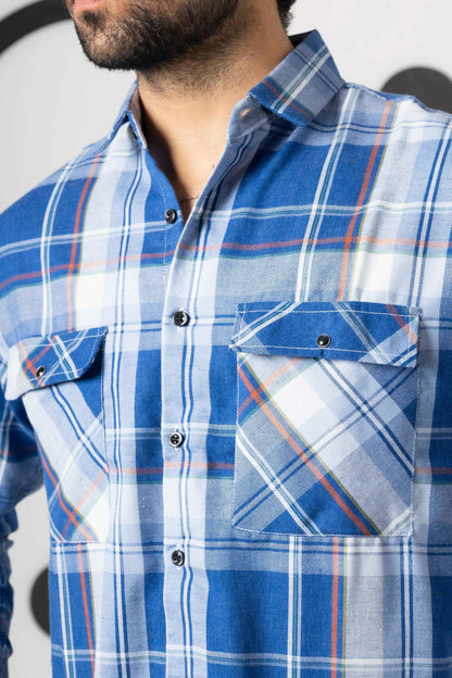 Phoenix Sky White Check Shirt