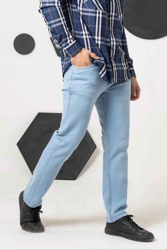 Soft Blue Denim Jeans - Men's Fashion available at Ghar Mart Pakistan