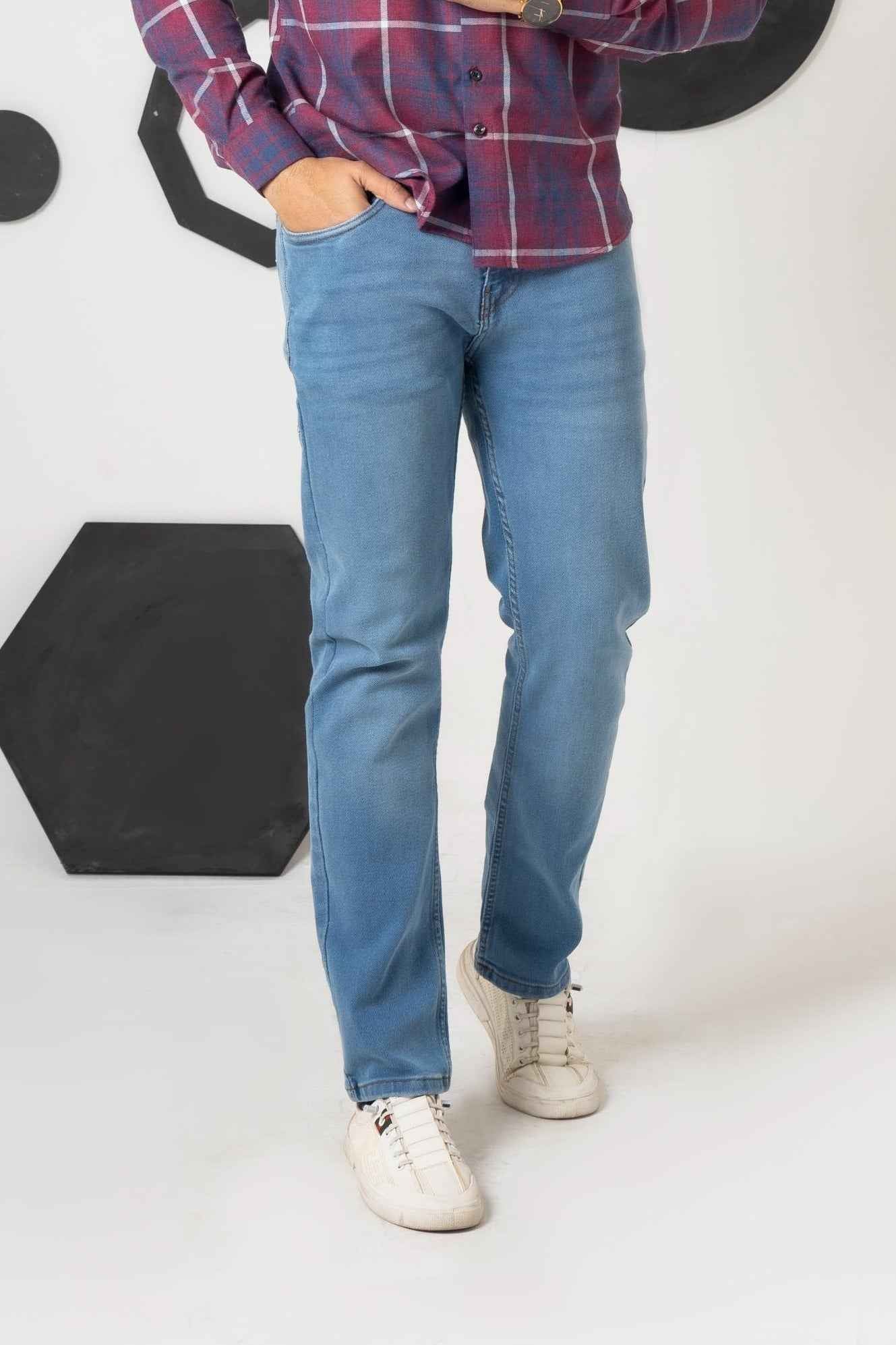 Ocean Blue Denim Jeans - Men's Fashion available at Ghar Mart Pakistan
