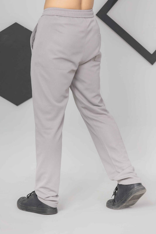 Light Grey Front Plated Trouser - Men's Fashion available at Ghar Mart Pakistan