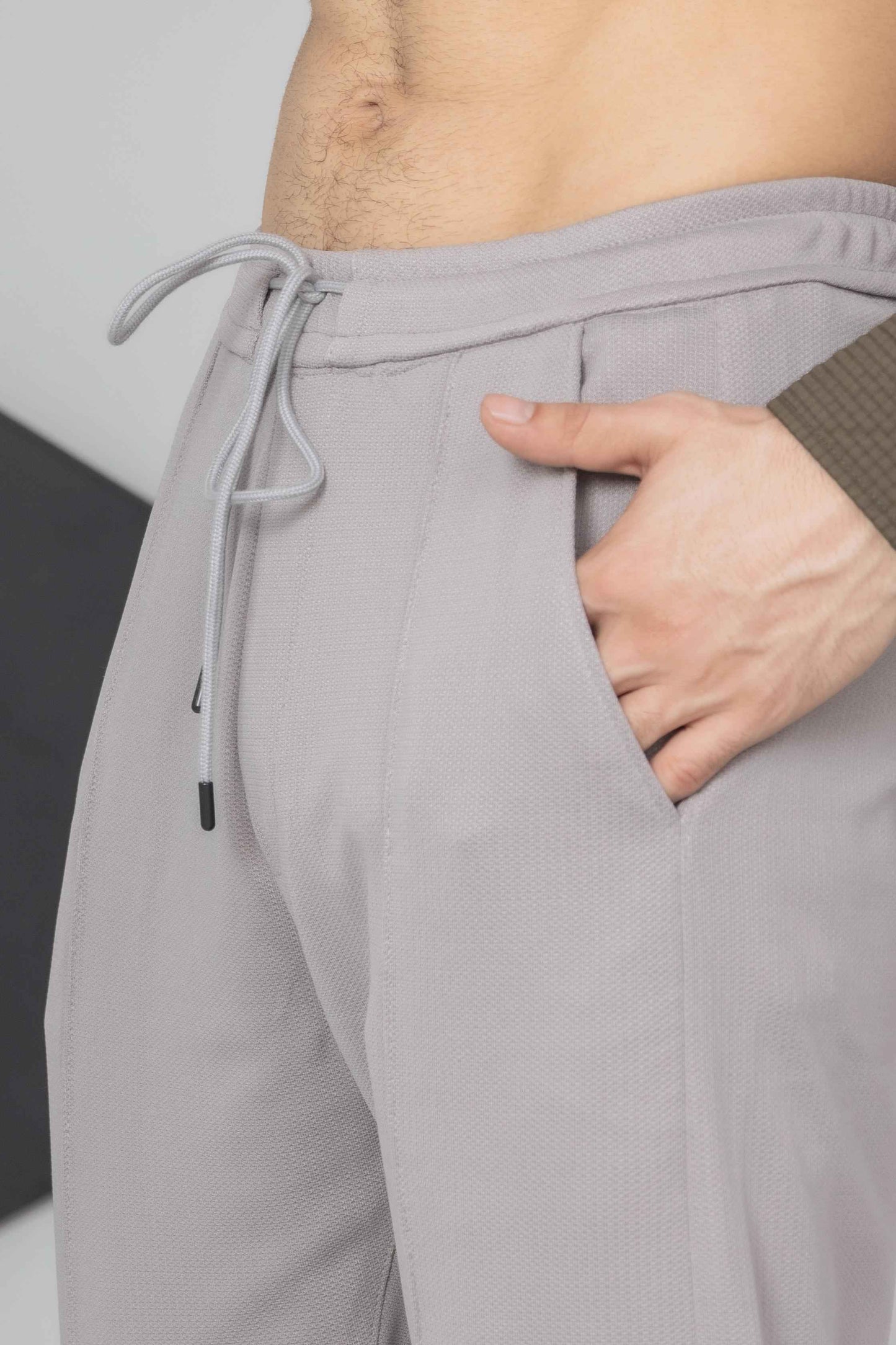 Light Grey Front Plated Trouser - Men's Fashion available at Ghar Mart Pakistan