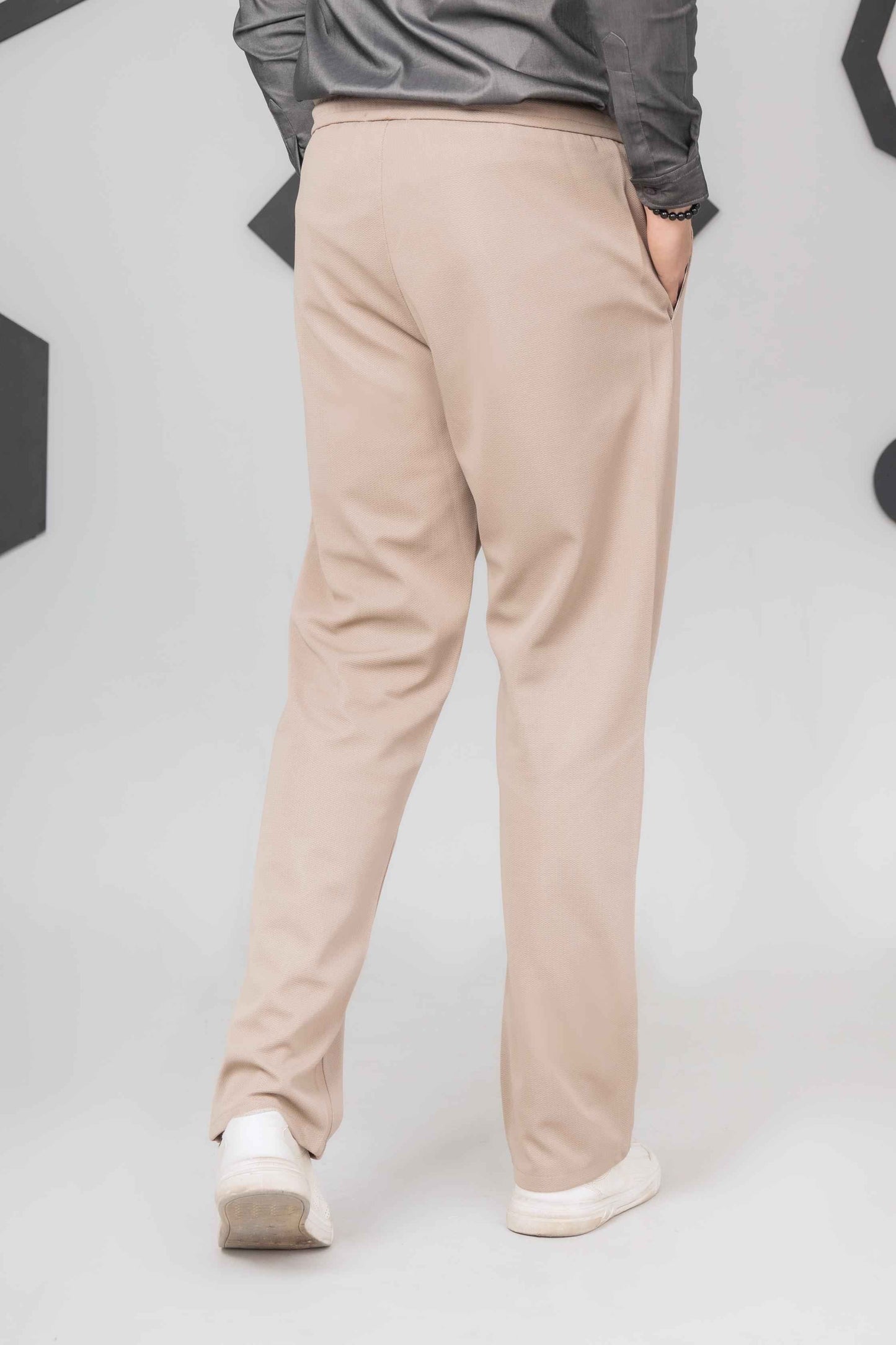 Beige Front Plated Trouser - Men's Fashion available at Ghar Mart Pakistan