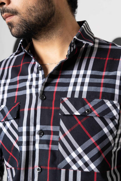 Castor Black Check Shirt