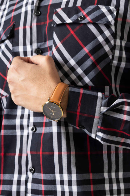 Castor Black Check Shirt