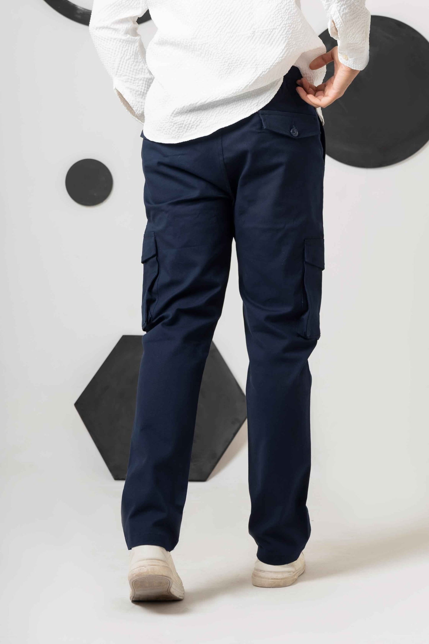Admiral Blue Comfort Canvas Cargo - Men's Fashion available at Ghar Mart Pakistan