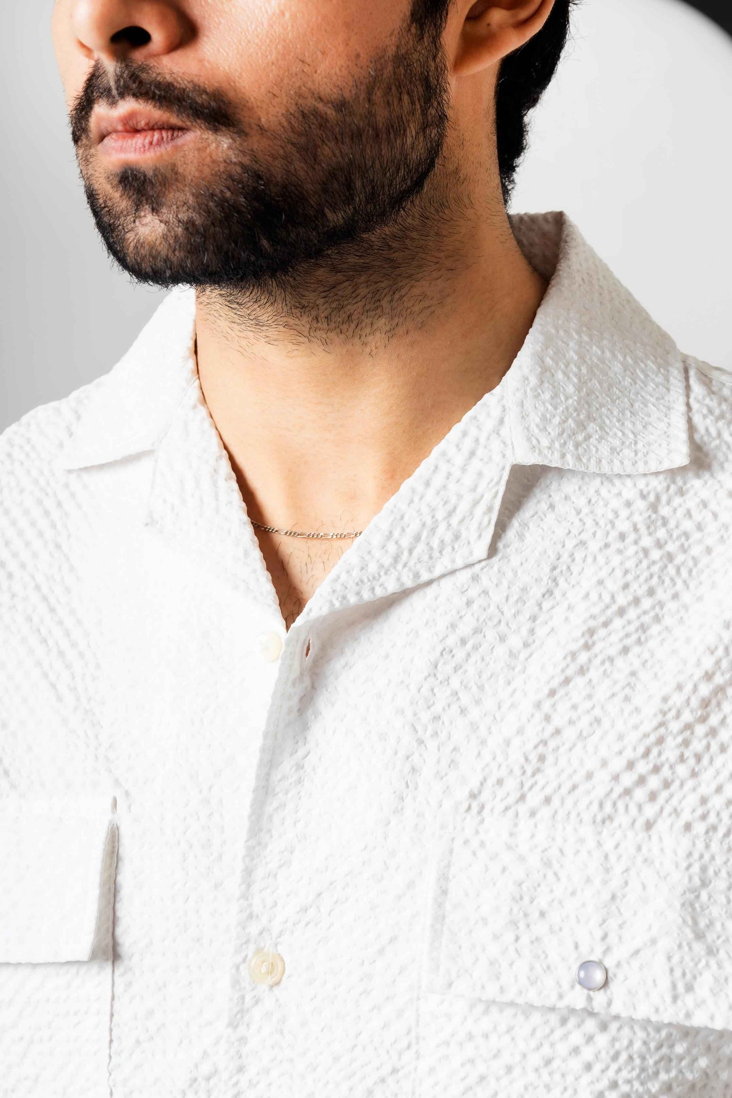 Pearl White Casual Shirt - Men's Fashion available at Ghar Mart Pakistan