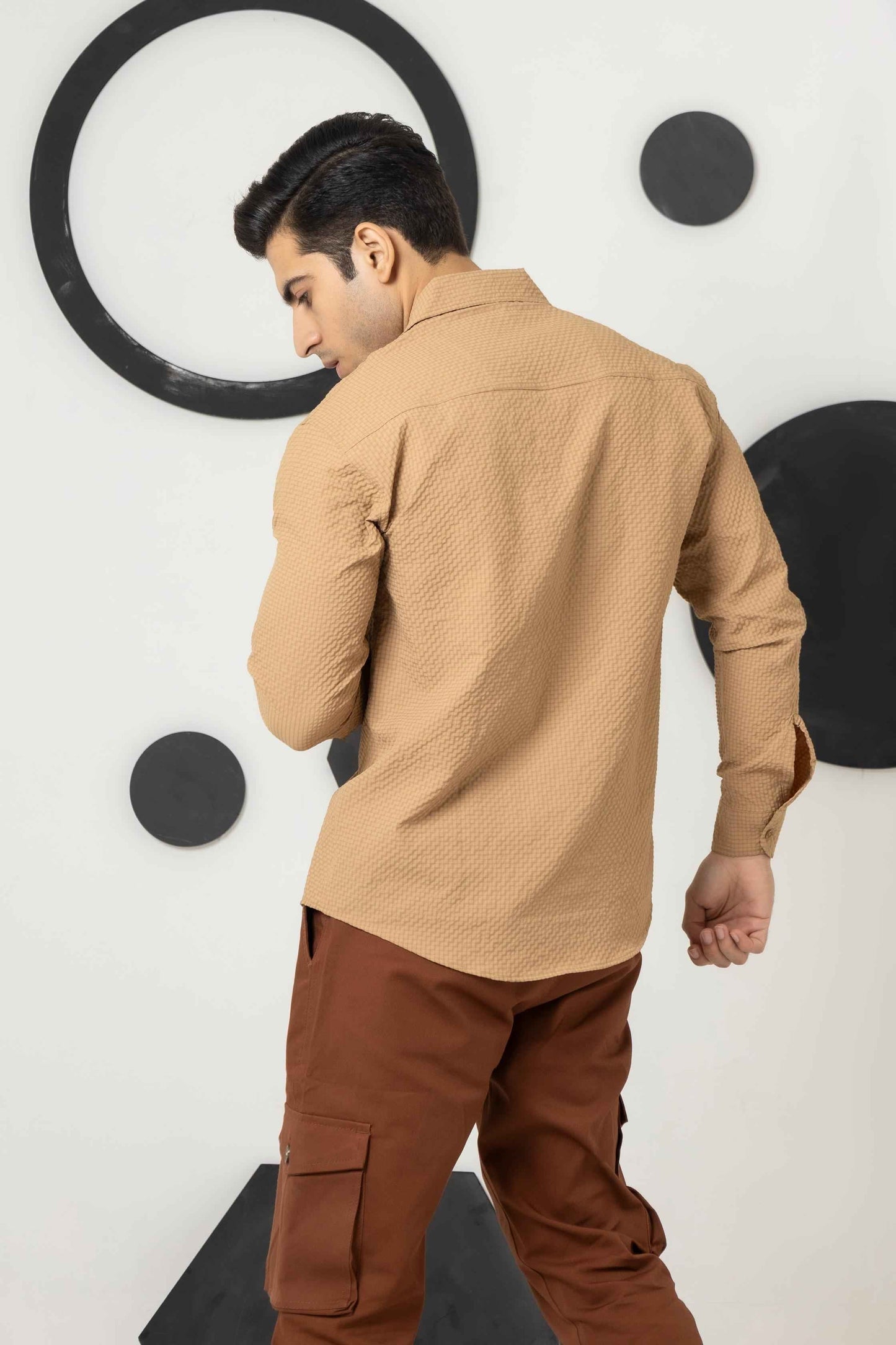 Carnelian Skin bubble Casual Shirt - Men's Fashion available at Ghar Mart Pakistan