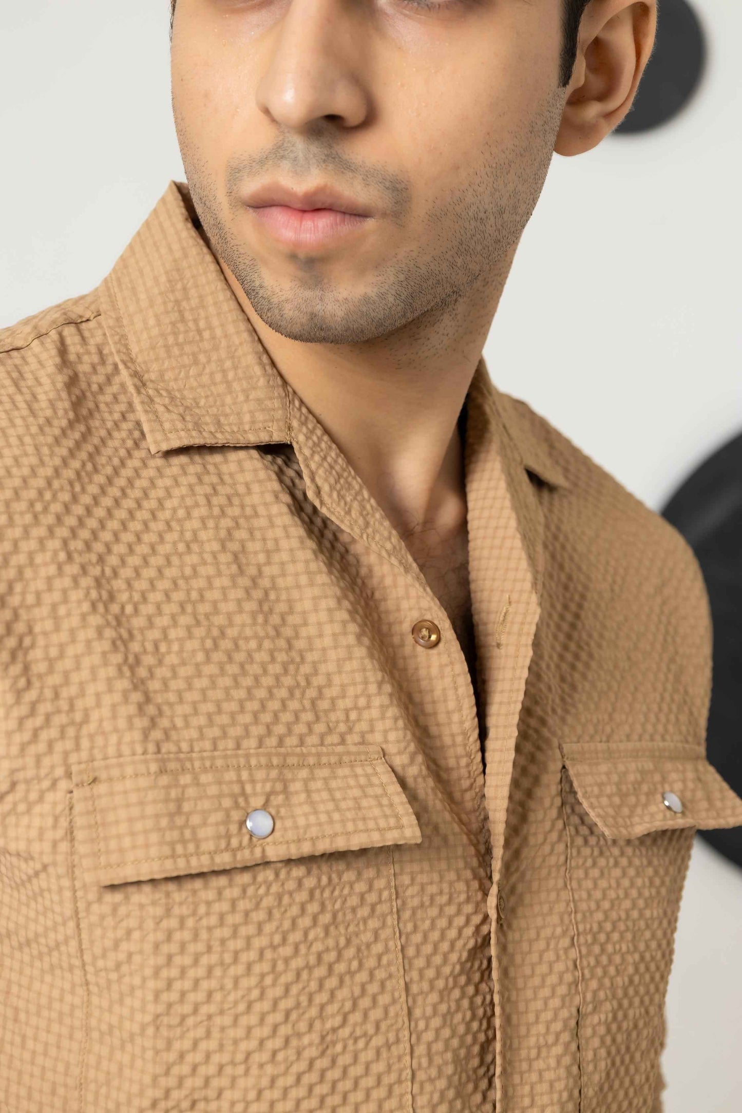 Carnelian Skin bubble Casual Shirt - Men's Fashion available at Ghar Mart Pakistan