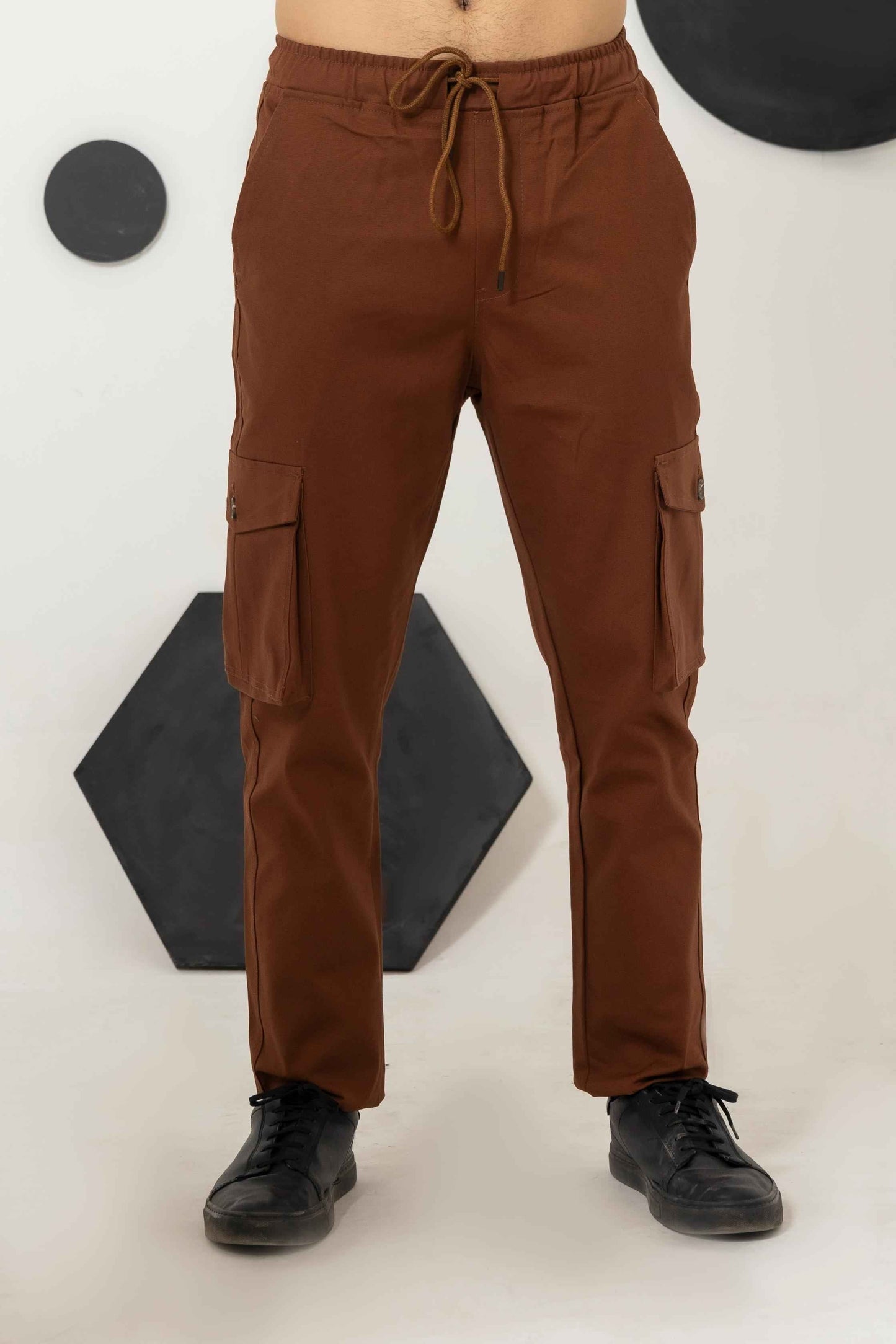 Mars Brown Comfort Canves Cargo - Men's Fashion available at Ghar Mart Pakistan
