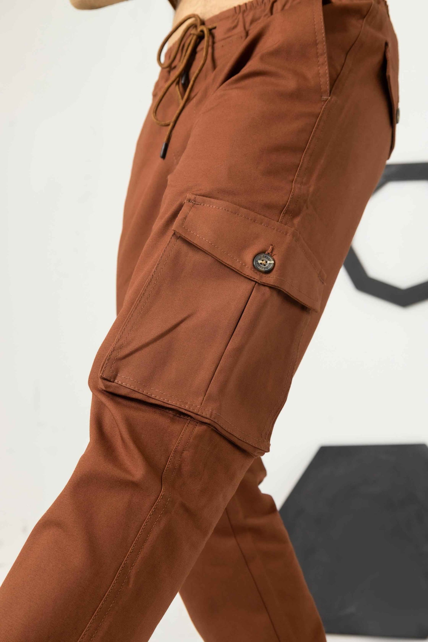 Mars Brown Comfort Canves Cargo - Men's Fashion available at Ghar Mart Pakistan
