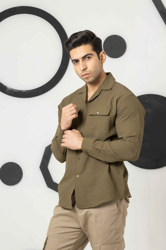 Pearl Green casual Shirt - Men's Fashion available at Ghar Mart Pakistan