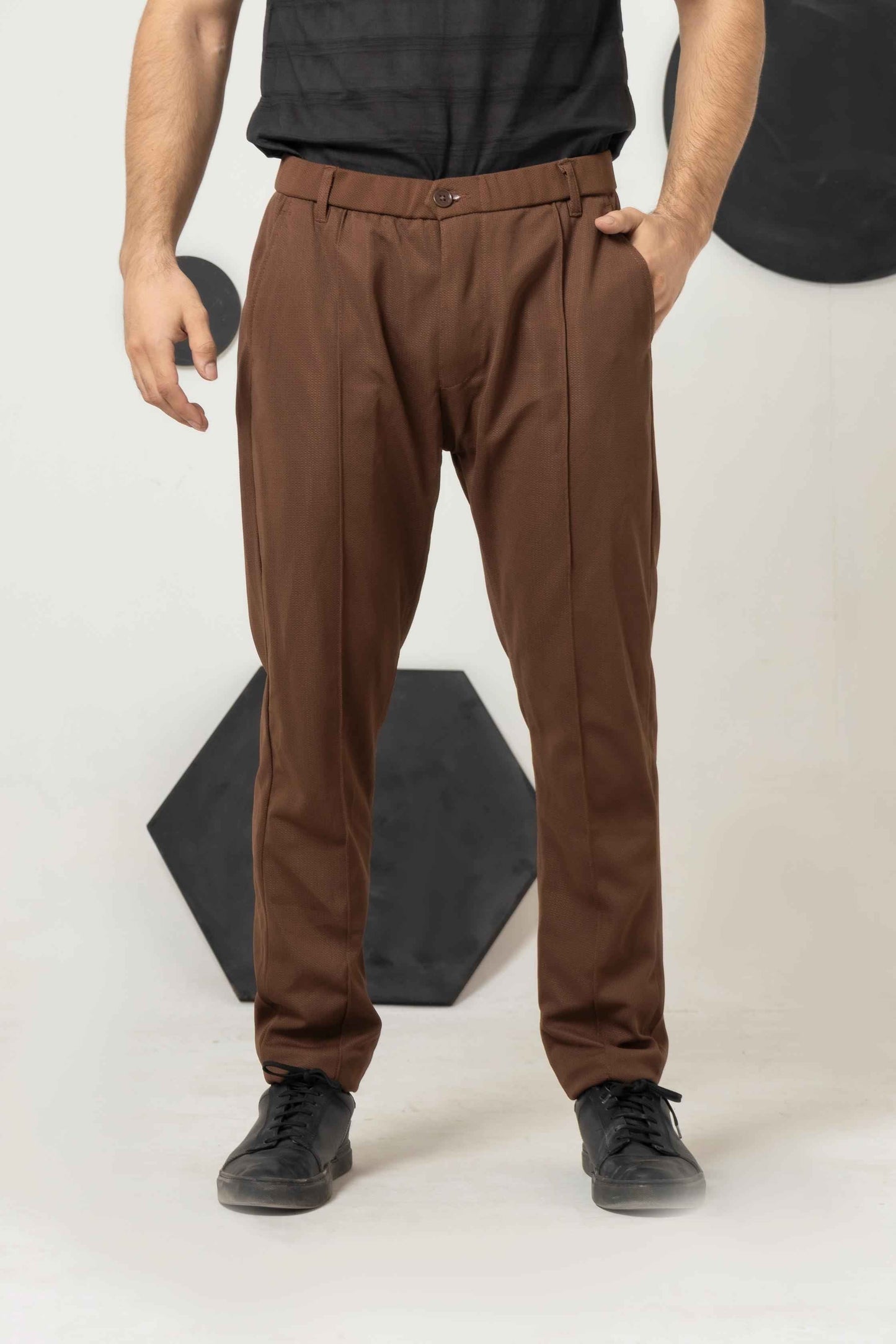 Marygold Brown Italian Pant - Men's Fashion available at Ghar Mart Pakistan
